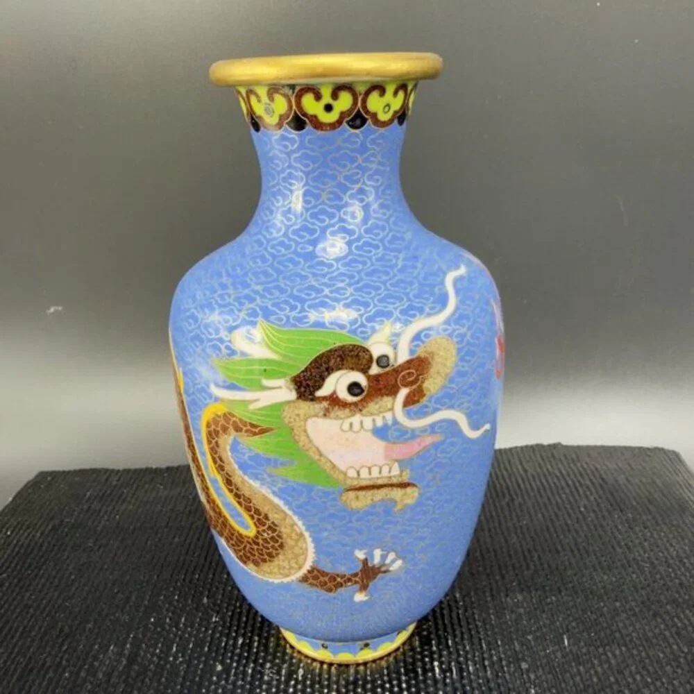 Chinese Cloisonne Enamel Metal Vase chinese cloisonne